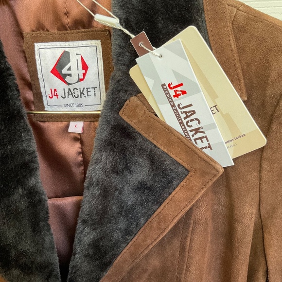 Womens Suede Coat - Picture 3 of 3